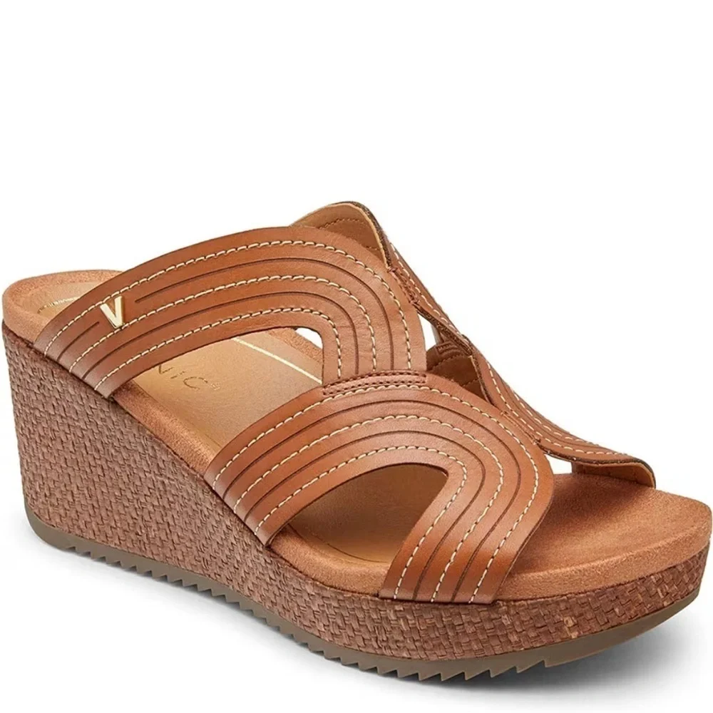Vionic Brown Wedge Sandals